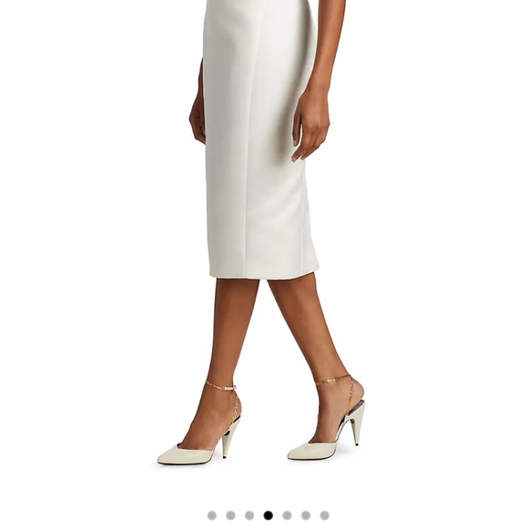 Amsale Duchess Satin Sheath Dress - Picture 2 of 6